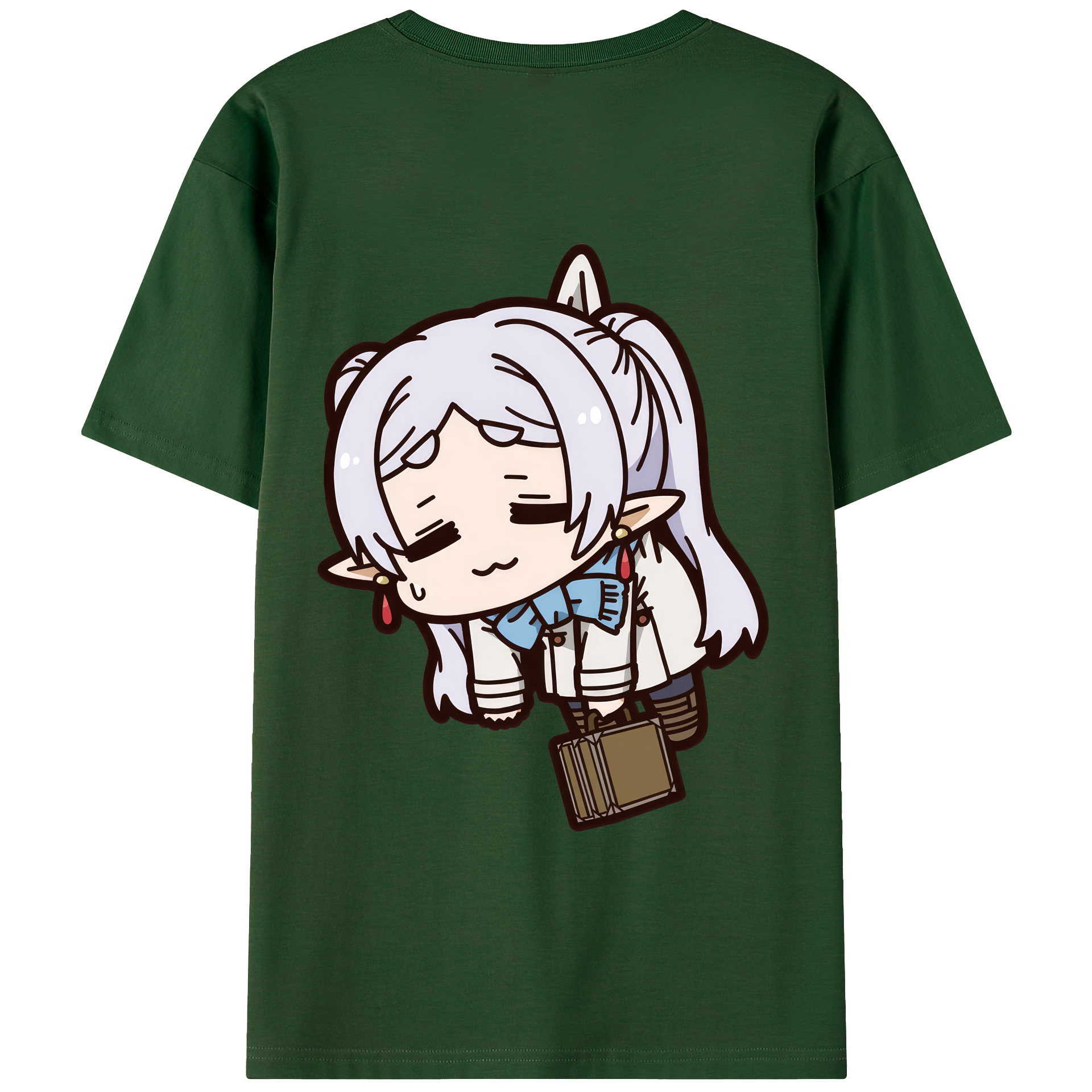 （画像用） 葬送のフリーレン Frieren 綿100％半袖Tシャツ（背面プリント）